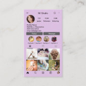 Instagram Visitekaartjes, influencer, estheticus Visitekaartje (Voorkant)