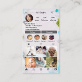 Instagram Visitekaartjes, influencer, estheticus Visitekaartje (Voorkant)