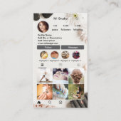 Instagram Visitekaartjes, influencer, estheticus Visitekaartje (Voorkant)