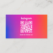 Instagram Volg me Foto Roze Holografisch Ontwerp Contactkaartje (Achterkant)