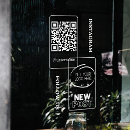 Instagram Volg ons QR Code Modern Raamsticker