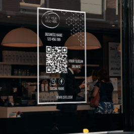 Instagram Volg ons QR-code Modern Transparant Raamsticker