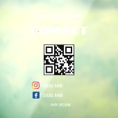 Instagram Volg ons QR-code Modern Transparant Win Raamsticker (Vel 3)