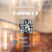 Instagram Volg ons QR-code Modern Transparant Win Raamsticker (Vel 2)