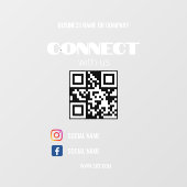 Instagram Volg ons QR-code Modern Transparant Win Raamsticker (Vel)