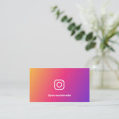 Instagram Volg ons QR Code Promotionele Modern Visitekaartje (Staand voorkant)