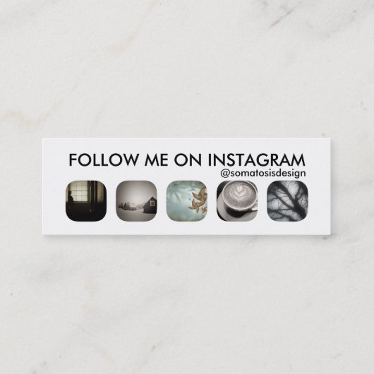 instagram volgers mini visitekaartje (Achterkant)
