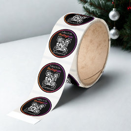 Instagram Zakelijk QR-code Zwart Ronde Sticker