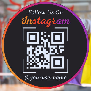 Instagram Zakelijk QR-code Zwart Sticker