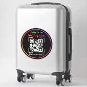 Instagram Zakelijk QR-code Zwart Sticker (Koffer)