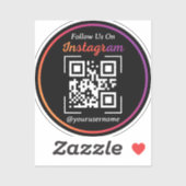 Instagram Zakelijk QR-code Zwart Sticker (Vel)