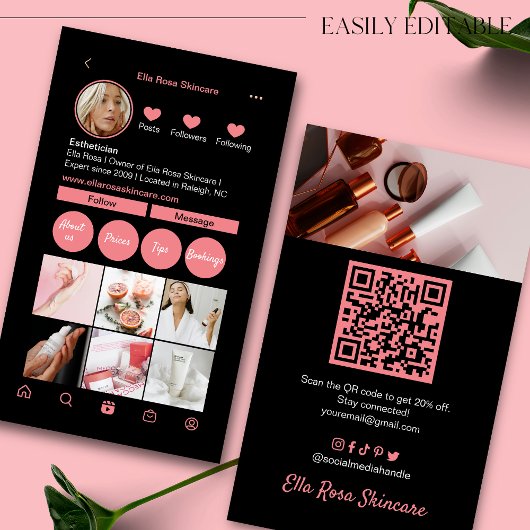 Instagram Zakelijke Kaart Visitekaartje