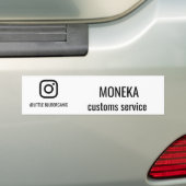 Instagram Zakelijke Kaarten | Jouw Instagram Naam  Bumpersticker (Op auto)