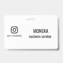 Instagram Zakelijke Kaarten | Uw Instagram Naam ID Badge