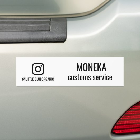 Instagram Zakelijke Kaarten | Uw Instagram Naam ID Bumpersticker (Op auto)