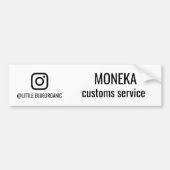 Instagram Zakelijke Kaarten | Uw Instagram Naam ID Bumpersticker (Voorkant)