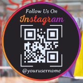 Instagram Zakelijke QR-code Zwart Sticker
