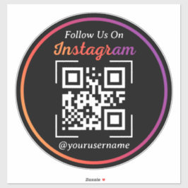 Instagram Zakelijke QR-code Zwart Sticker