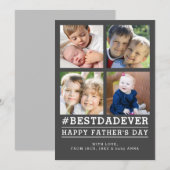 Instagrammed 4 Foto Vaderdag Kaart (Voorkant / Achterkant)