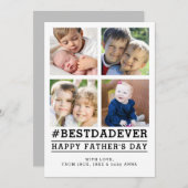 Instagrammed 4 Foto Vaderdag Kaart (Voorkant / Achterkant)