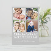 Instagrammed 4 Foto Vaderdag Kaart (Staand voorkant)