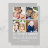 Instagrammed 4 Foto Vaderdag Kaart (Voorkant / Achterkant)