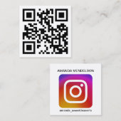 Instagrampictogram en QR-code visitekaartje (Voorkant / Achterkant)
