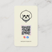 Instagramprofiel Hond Influencer Biege QR-code Visitekaartje (Achterkant)
