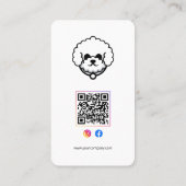Instagramprofiel Hond Influencer Foto QR-code Visitekaartje (Achterkant)
