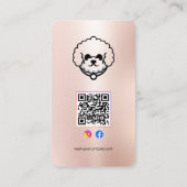 Instagramprofiel Hond Influencer Foto QR-code Visitekaartje (Achterkant)
