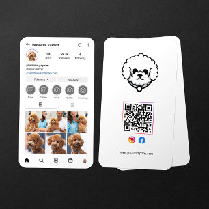 Instagramprofiel Hond Influencer Foto QR-code Visitekaartje
