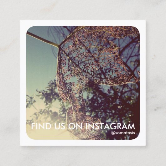 instagrampromo vierkante visitekaartje (Achterkant)