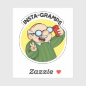 Instagramps Funny Social Media Grandpa Pun Sticker (Vel)
