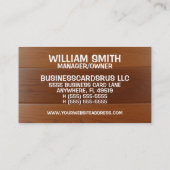 Installateur van houten vloeren visitekaartje (Achterkant)