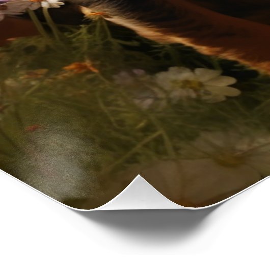 Installatie Art Dachshund Een weide verkennen Perfect Poster (Hoek)