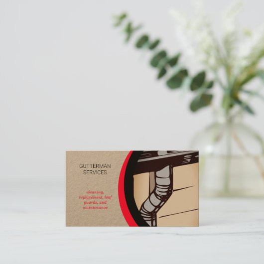 Installatie en onderhoud van Gutter Services Visitekaartje (Staand voorkant)