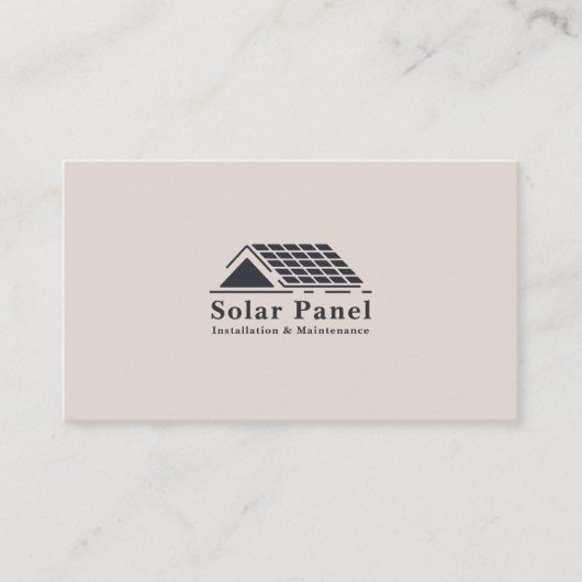 Installatie en onderhoud van zonnepanelen visitekaartje (Voorkant)