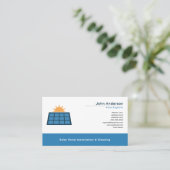 Installatie en reiniging van zonnepanelen visitekaartje (Staand voorkant)