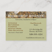 Installatie en reparatie van marmer- en granietpro visitekaartje (Achterkant)