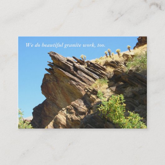 Installatie en reparatie van marmer- en granietpro visitekaartje (Voorkant)