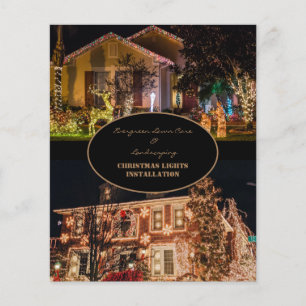 Installatie kerstverlichting 2 foto flyer