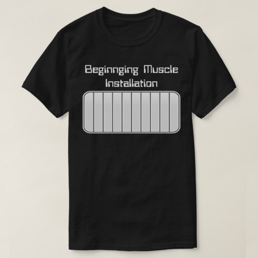 Installatie van begin van spier t-shirt (Design voorkant)