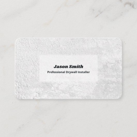 Installatie van gipsplaten visitekaartje (Voorkant)