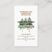 Installatie van kerstlampjes 2 Foto-visitekaartje Visitekaartje (Achterkant)