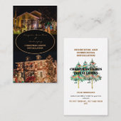 Installatie van kerstlampjes 2 Foto-visitekaartje Visitekaartje (Voorkant / Achterkant)