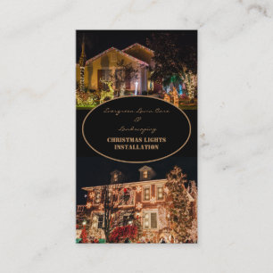 Installatie van kerstlampjes 2 Foto-visitekaartje Visitekaartje