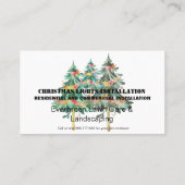 Installatie van kerstverlichting foto visitekaartje (Achterkant)