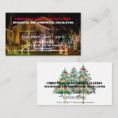 Installatie van kerstverlichting foto visitekaartje (Voorkant / Achterkant)