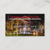 Installatie van kerstverlichting foto visitekaartje (Voorkant)