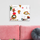 Installatie van micromanethiques op tekeningen Can Canvas Afdruk (Insitu (Woonkamer))